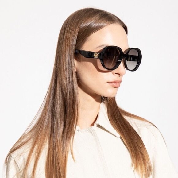 NEW LOEWE ACETATE LW 40080U 52A HAVANA GOLD AUTHENTIC SUNGLASSES 57-18 main image 6